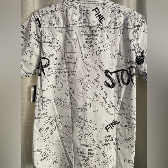 NWT I. N.C. Men's Doodle-Print Shirt, Created for Macy's - Picture 9 of 12